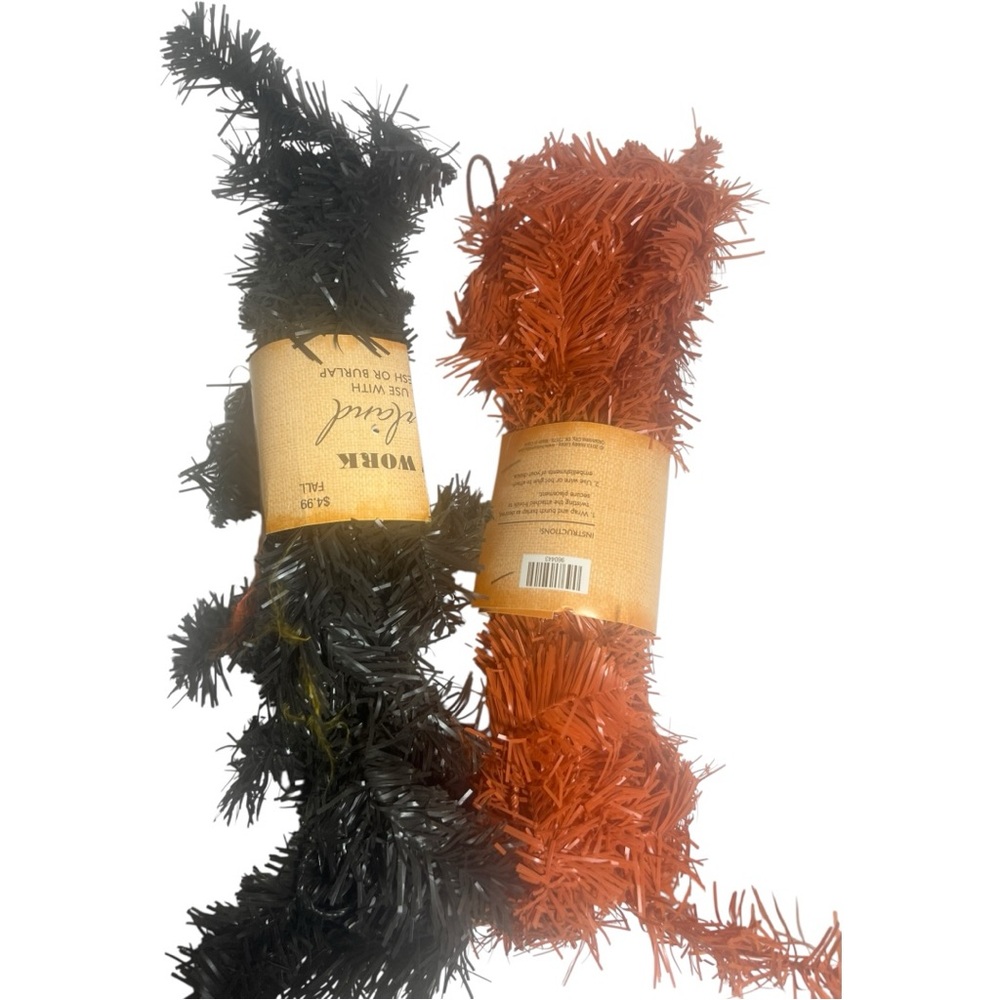 Fall Decor medium two garlands brown orange thanksgiving decor fireplace